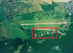 Luftaufnahme Lausitzflugplatz und Gewerbegebiet